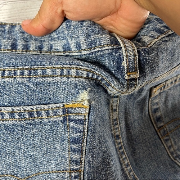 Vintage Y2K 2000s Era L.E.I. Juniors size 9 Short Jean Skirt - Picture 4 of 8